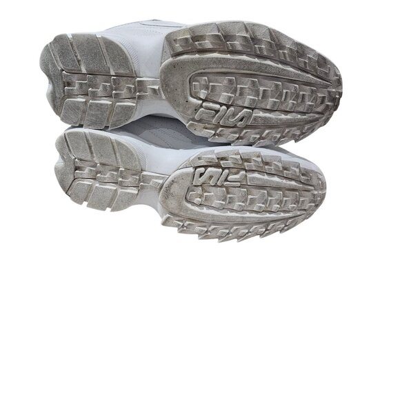 Fila Mens White Synthetic Leather Athletic Shoes Size 12 - Picture 6 of 6